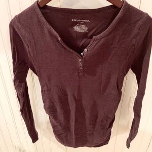 Plum maternity waffle henley